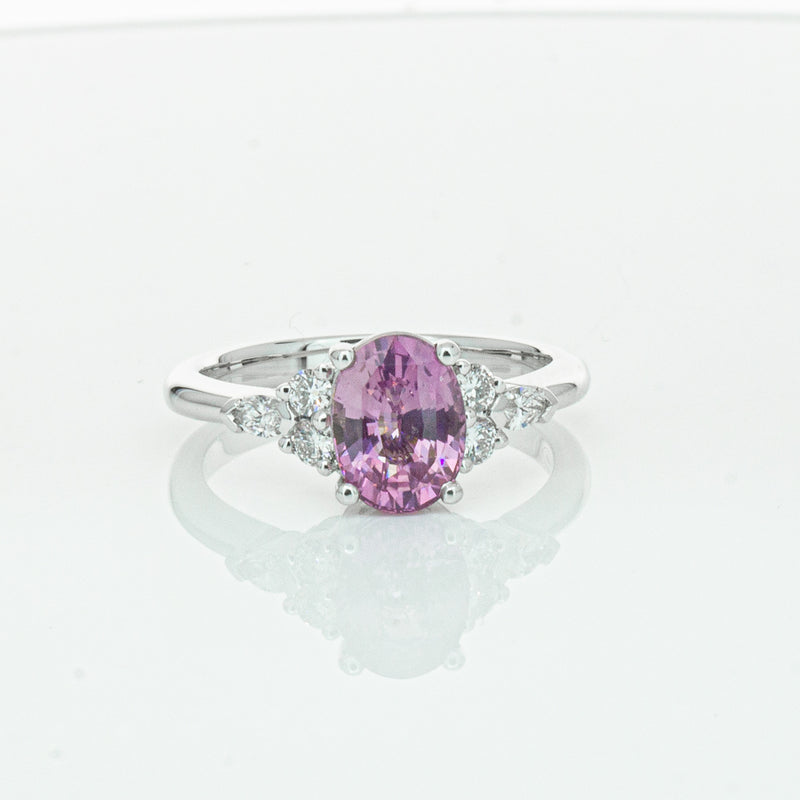 18ct White Gold 2.04ct Purple Sapphire & Diamond Oriana Ring-Ring-Walker & Hall