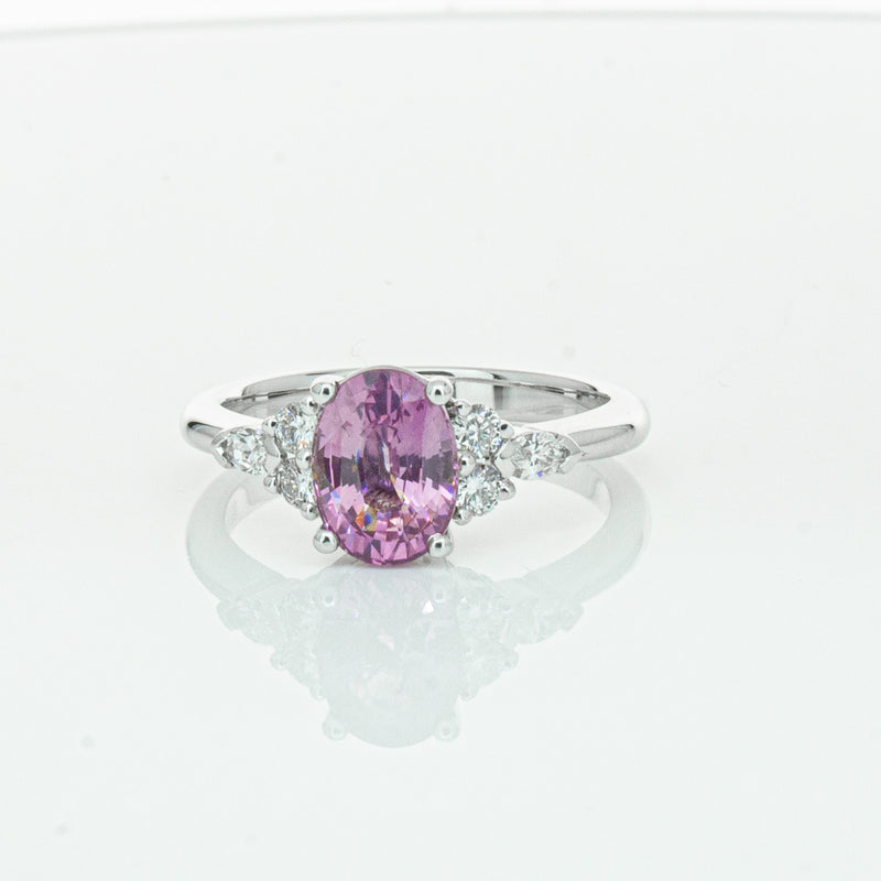 18ct White Gold 2.04ct Purple Sapphire & Diamond Oriana Ring-Ring-Walker & Hall