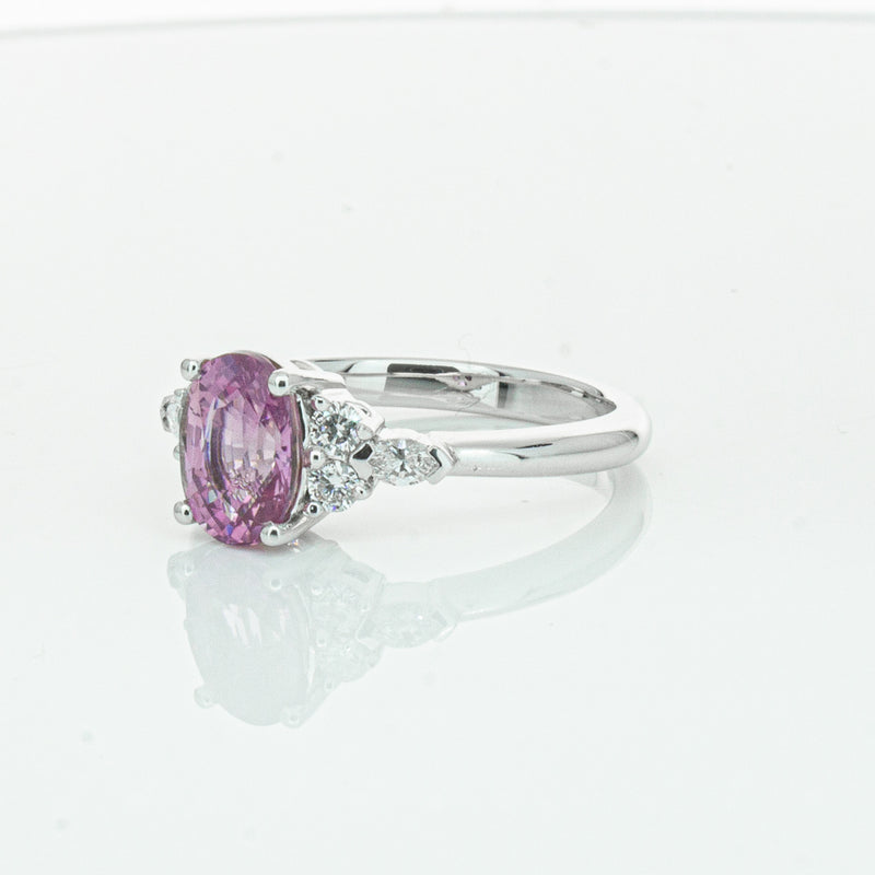18ct White Gold 2.04ct Purple Sapphire & Diamond Oriana Ring-Ring-Walker & Hall