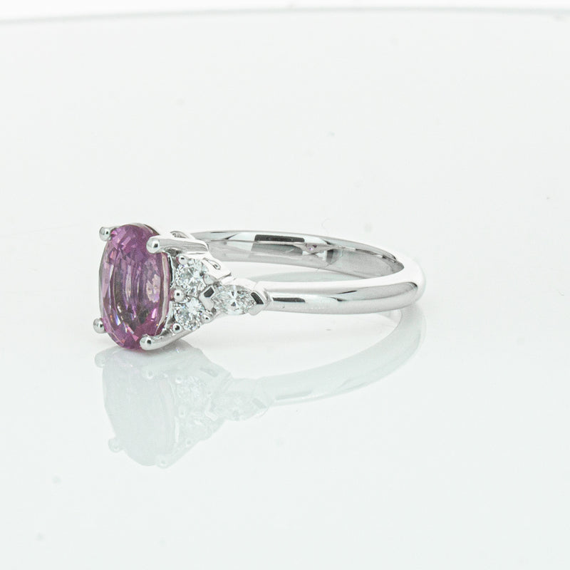 18ct White Gold 2.04ct Purple Sapphire & Diamond Oriana Ring-Ring-Walker & Hall