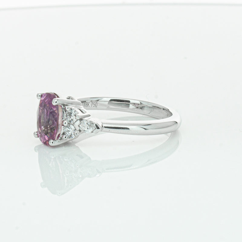 18ct White Gold 2.04ct Purple Sapphire & Diamond Oriana Ring-Ring-Walker & Hall