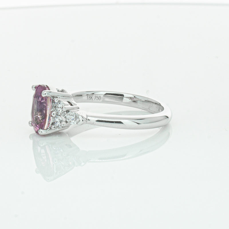 18ct White Gold 2.04ct Purple Sapphire & Diamond Oriana Ring-Ring-Walker & Hall