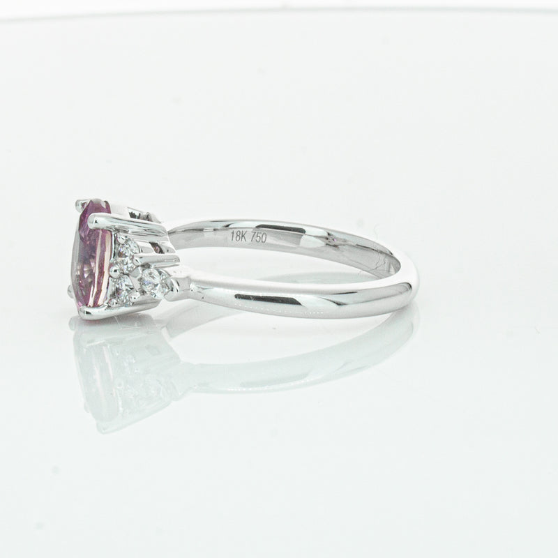 18ct White Gold 2.04ct Purple Sapphire & Diamond Oriana Ring-Ring-Walker & Hall