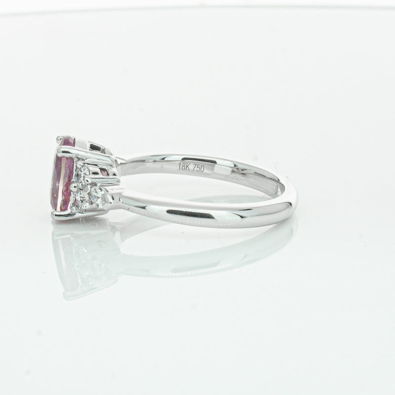 18ct White Gold 2.04ct Purple Sapphire & Diamond Oriana Ring-Ring-Walker & Hall