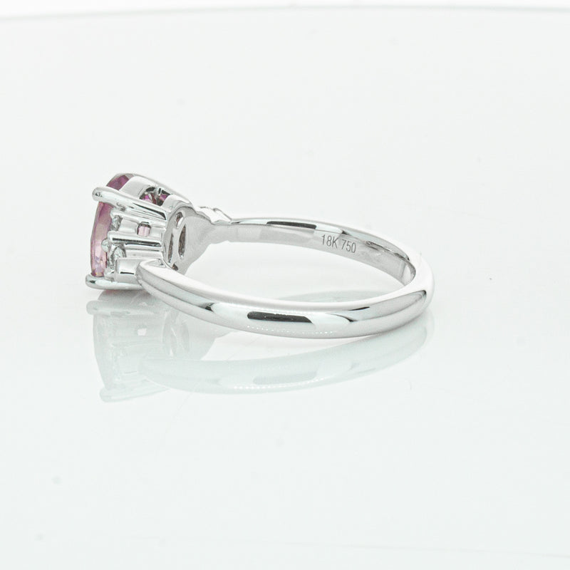 18ct White Gold 2.04ct Purple Sapphire & Diamond Oriana Ring-Ring-Walker & Hall