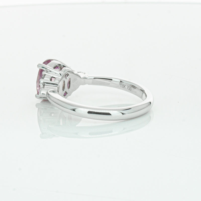 18ct White Gold 2.04ct Purple Sapphire & Diamond Oriana Ring-Ring-Walker & Hall