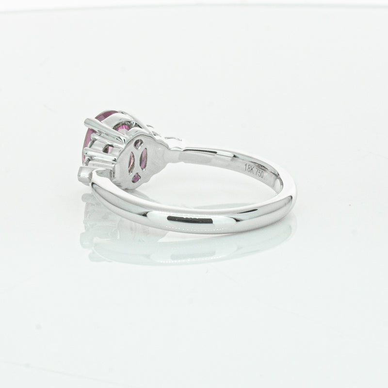 18ct White Gold 2.04ct Purple Sapphire & Diamond Oriana Ring-Ring-Walker & Hall