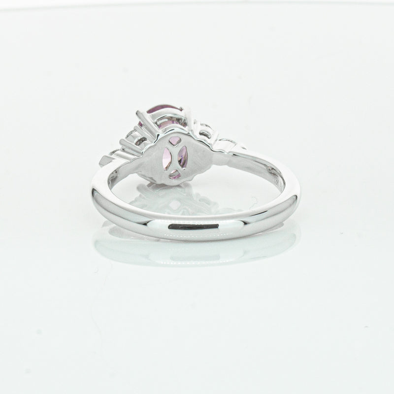 18ct White Gold 2.04ct Purple Sapphire & Diamond Oriana Ring-Ring-Walker & Hall