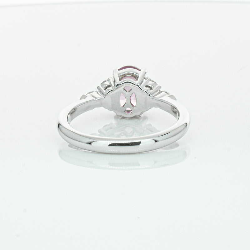 18ct White Gold 2.04ct Purple Sapphire & Diamond Oriana Ring-Ring-Walker & Hall