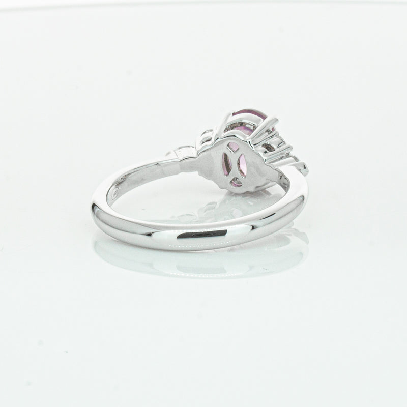 18ct White Gold 2.04ct Purple Sapphire & Diamond Oriana Ring-Ring-Walker & Hall