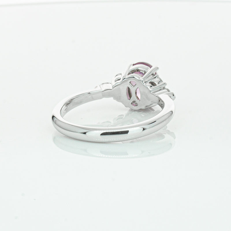 18ct White Gold 2.04ct Purple Sapphire & Diamond Oriana Ring-Ring-Walker & Hall