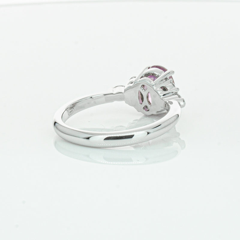 18ct White Gold 2.04ct Purple Sapphire & Diamond Oriana Ring-Ring-Walker & Hall