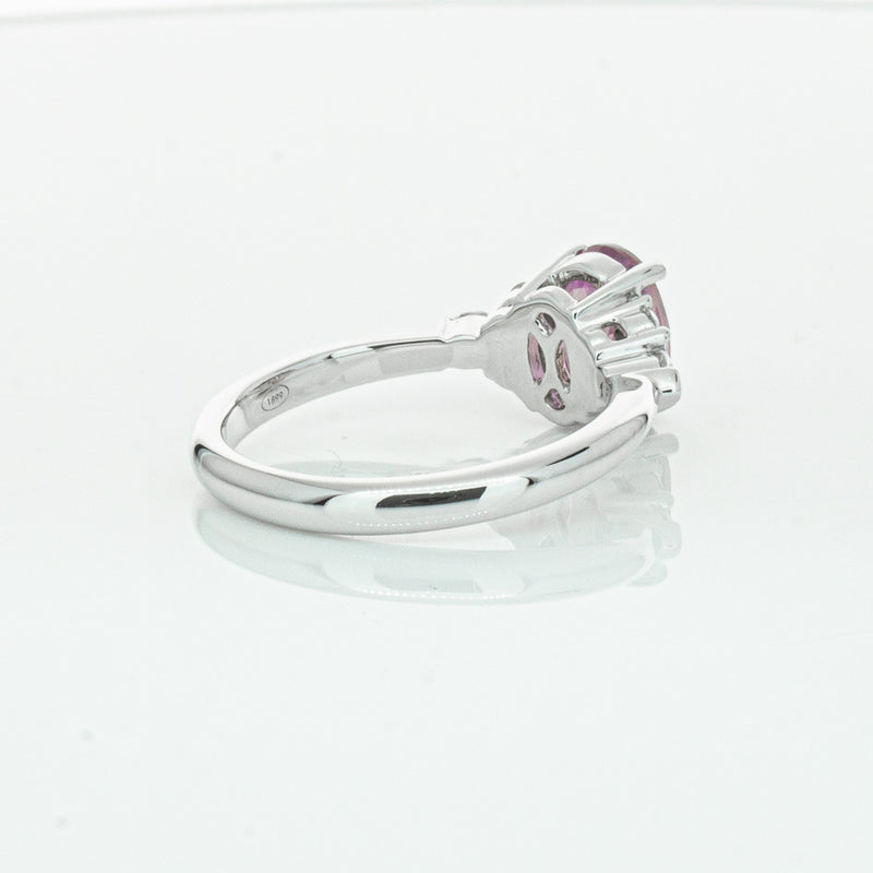 18ct White Gold 2.04ct Purple Sapphire & Diamond Oriana Ring-Ring-Walker & Hall