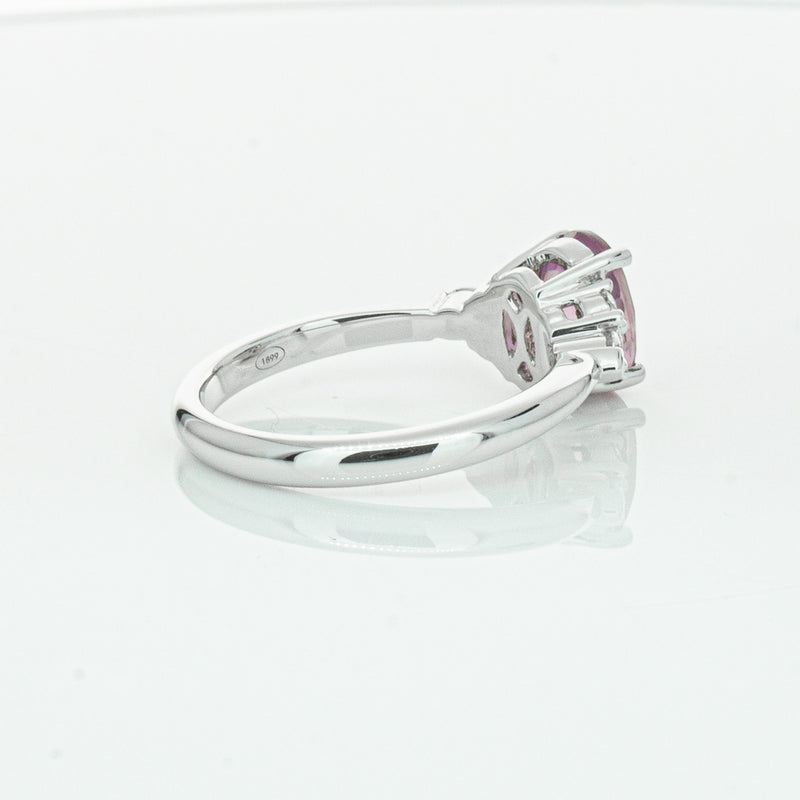 18ct White Gold 2.04ct Purple Sapphire & Diamond Oriana Ring-Ring-Walker & Hall