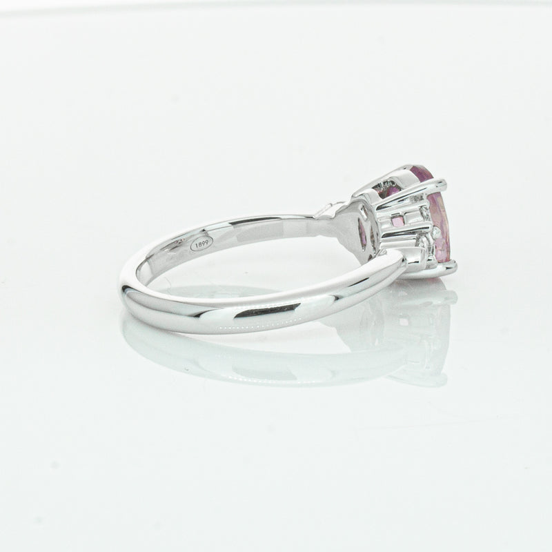 18ct White Gold 2.04ct Purple Sapphire & Diamond Oriana Ring-Ring-Walker & Hall