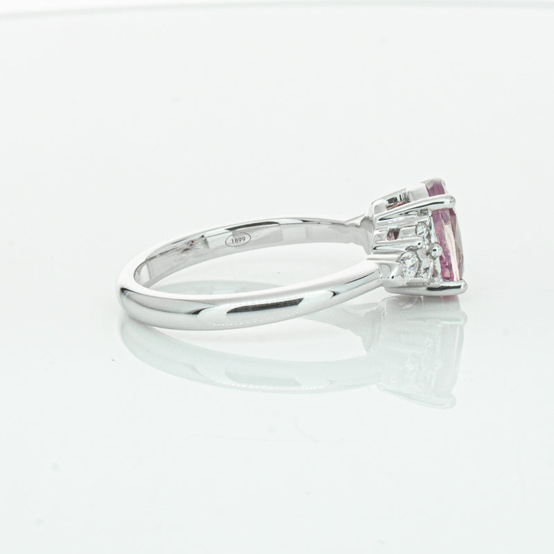 18ct White Gold 2.04ct Purple Sapphire & Diamond Oriana Ring-Ring-Walker & Hall