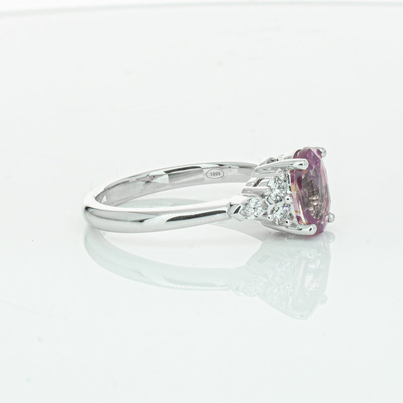 18ct White Gold 2.04ct Purple Sapphire & Diamond Oriana Ring-Ring-Walker & Hall