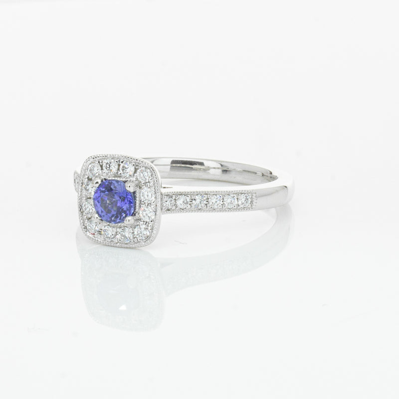 18ct White Gold .38ct Sapphire & Diamond Aurora Ring-Ring-Walker & Hall
