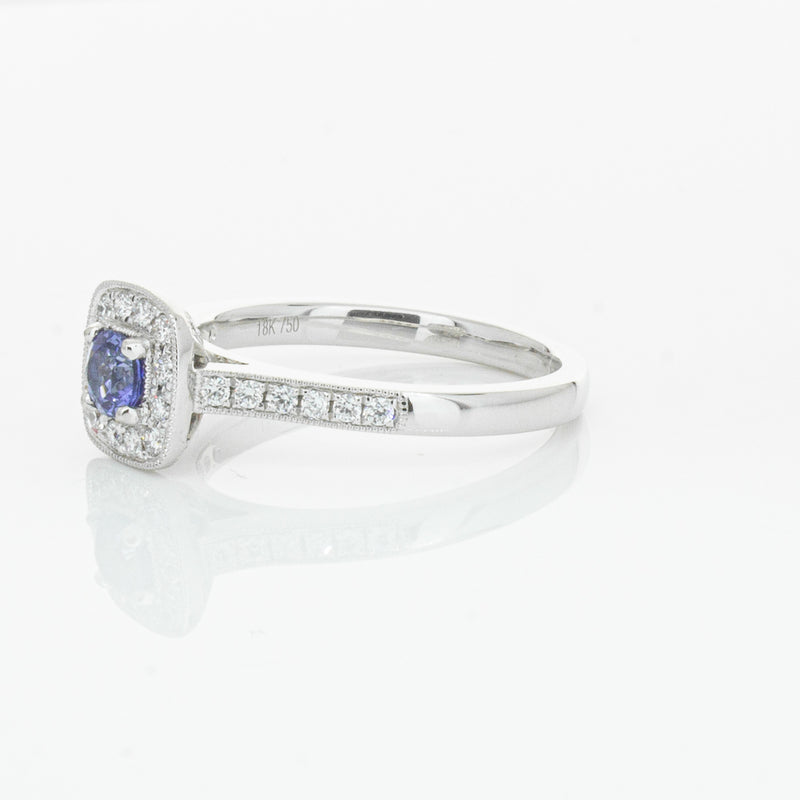 18ct White Gold .38ct Sapphire & Diamond Aurora Ring-Ring-Walker & Hall