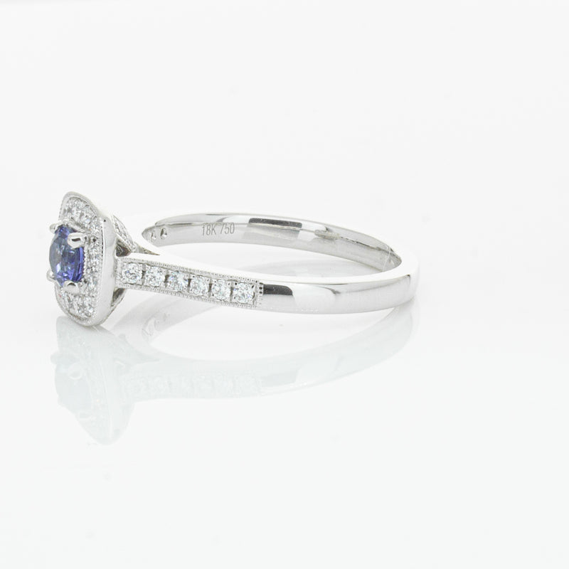 18ct White Gold .38ct Sapphire & Diamond Aurora Ring-Ring-Walker & Hall