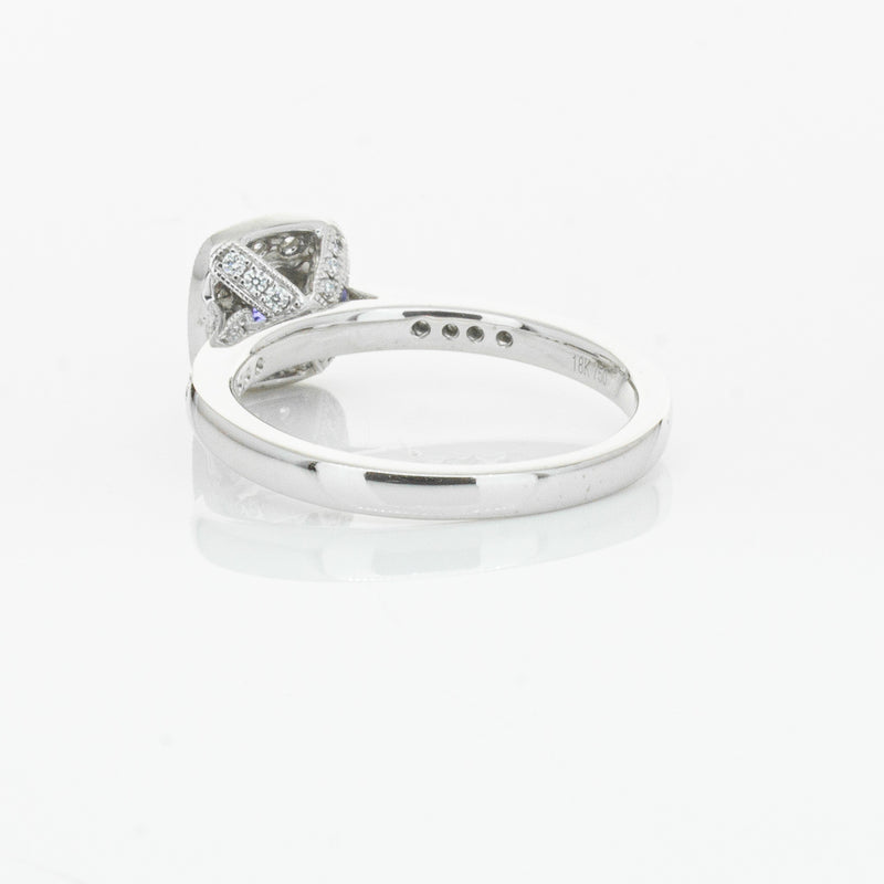 18ct White Gold .38ct Sapphire & Diamond Aurora Ring-Ring-Walker & Hall