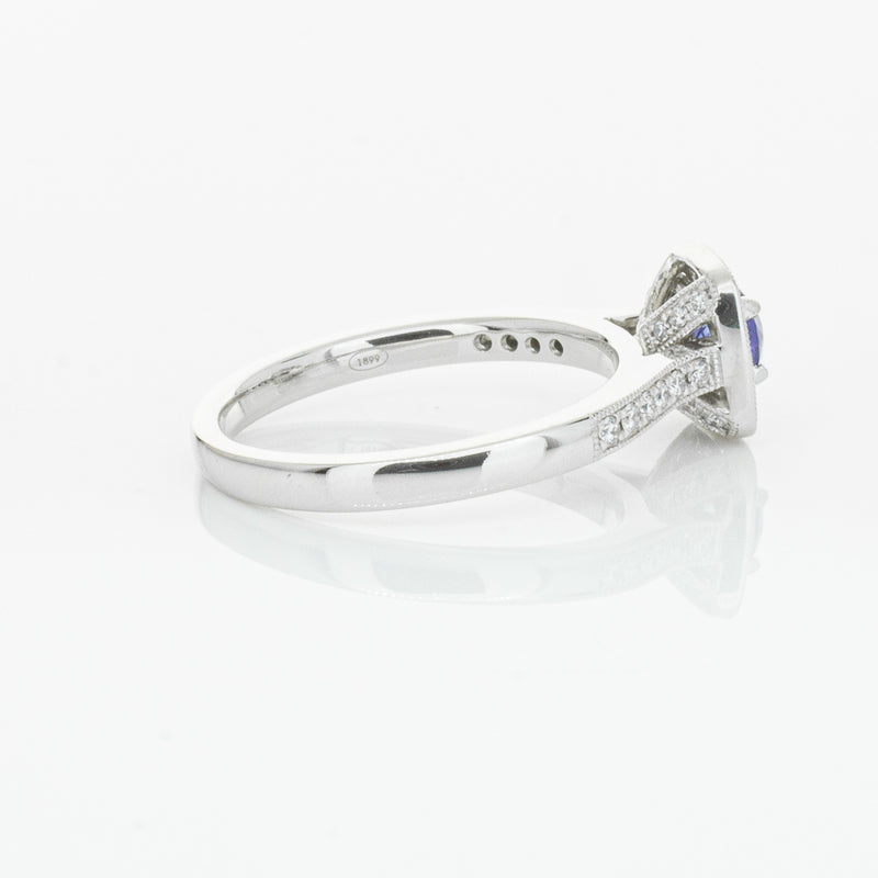 18ct White Gold .38ct Sapphire & Diamond Aurora Ring-Ring-Walker & Hall