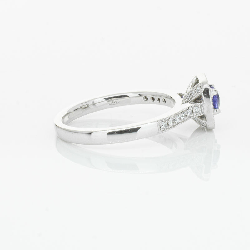 18ct White Gold .38ct Sapphire & Diamond Aurora Ring-Ring-Walker & Hall