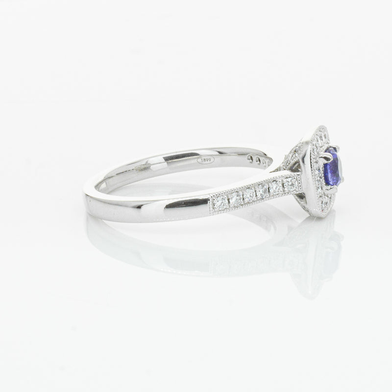 18ct White Gold .38ct Sapphire & Diamond Aurora Ring-Ring-Walker & Hall