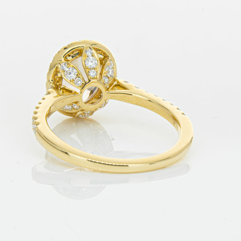 18ct Yellow Gold 1.79ct Morganite & Diamond Sierra Ring-Ring-Walker & Hall