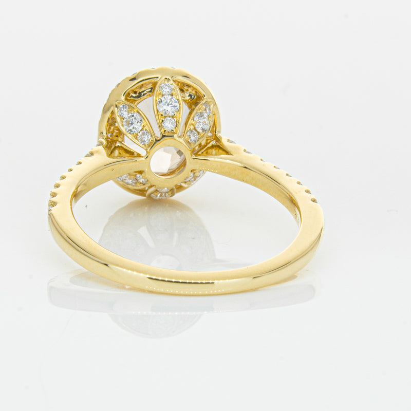 18ct Yellow Gold 1.79ct Morganite & Diamond Sierra Ring-Ring-Walker & Hall