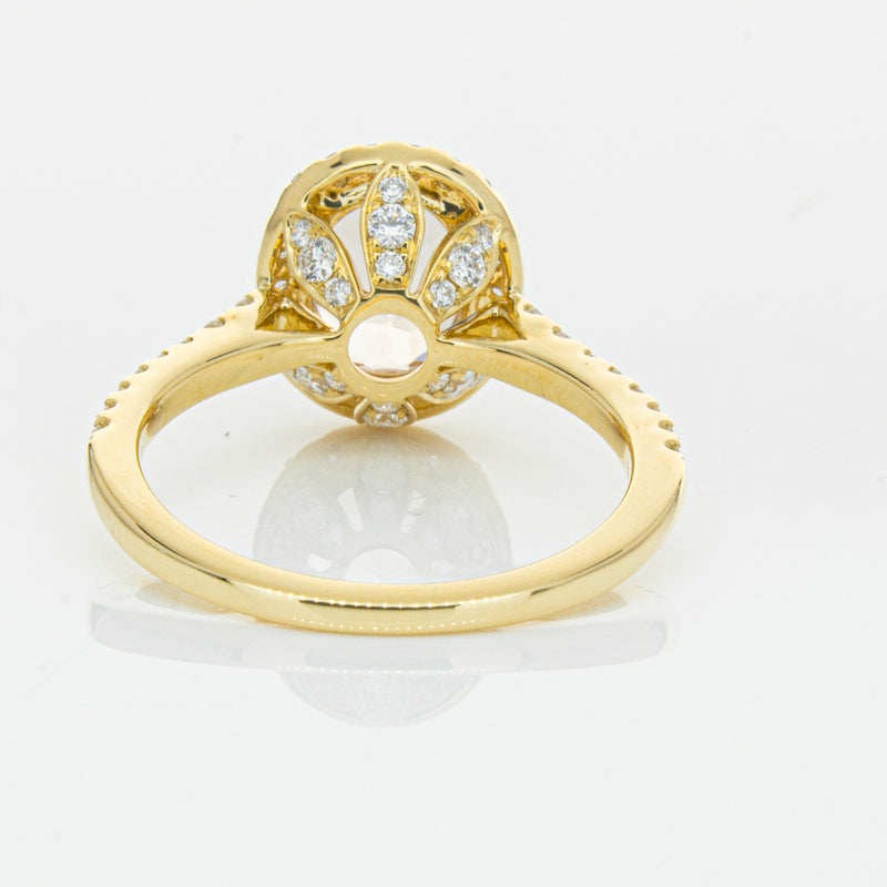 18ct Yellow Gold 1.79ct Morganite & Diamond Sierra Ring-Ring-Walker & Hall