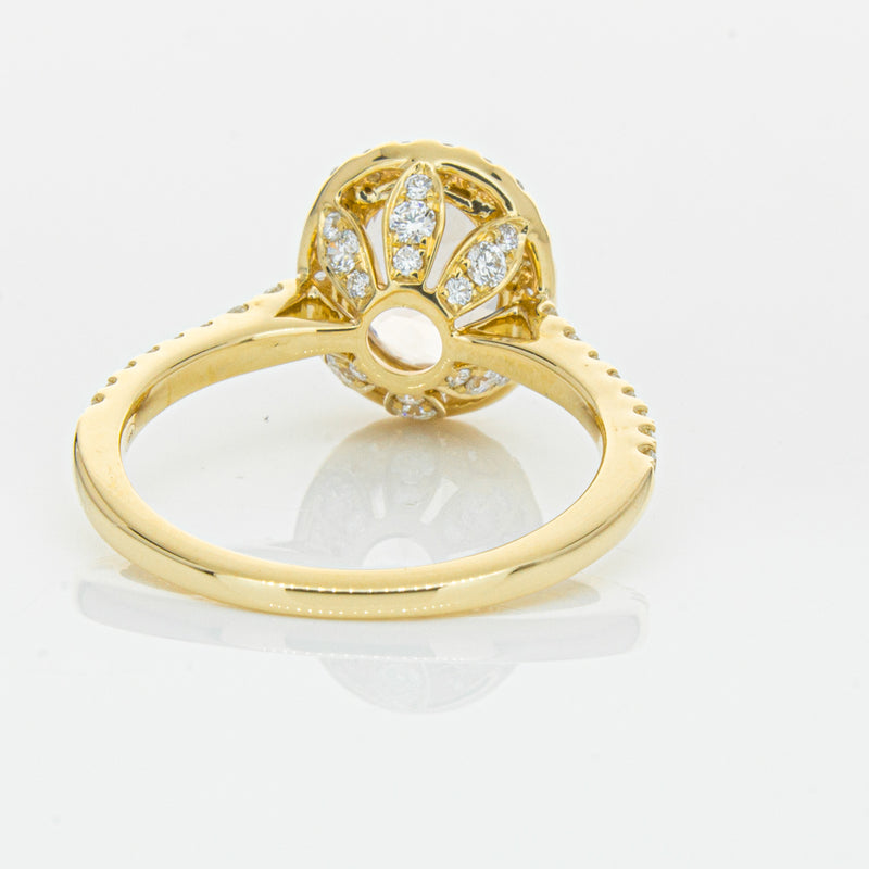 18ct Yellow Gold 1.79ct Morganite & Diamond Sierra Ring-Ring-Walker & Hall