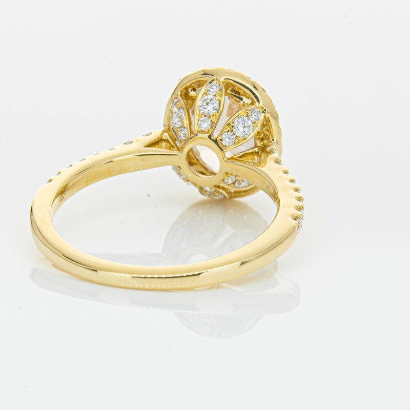 18ct Yellow Gold 1.79ct Morganite & Diamond Sierra Ring-Ring-Walker & Hall