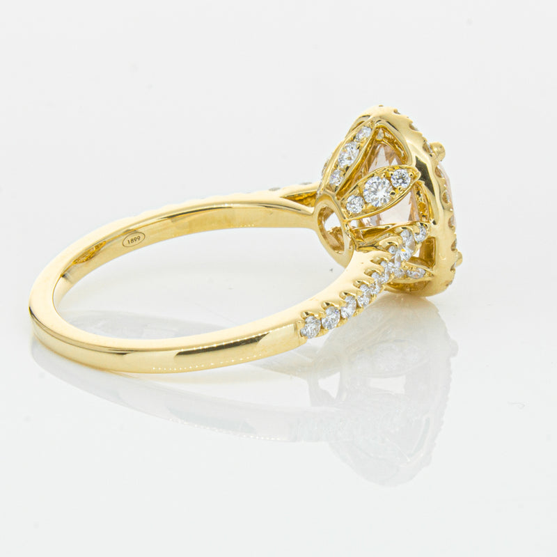 18ct Yellow Gold 1.79ct Morganite & Diamond Sierra Ring-Ring-Walker & Hall