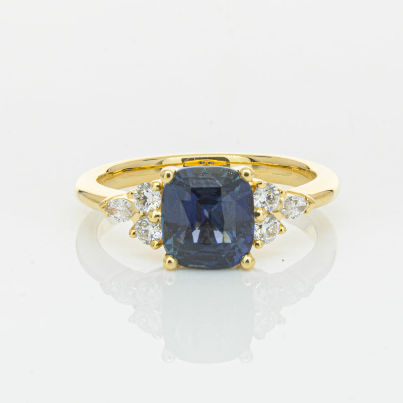 18ct Yellow Gold 2.26ct Sapphire & Diamond Oriana Ring-Ring-Walker & Hall