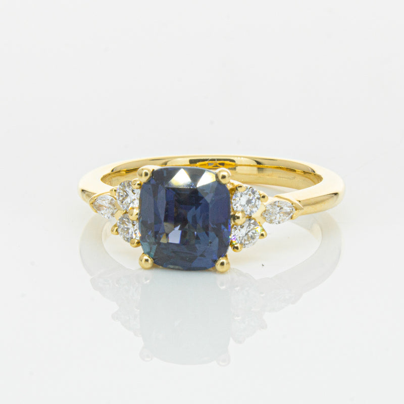 18ct Yellow Gold 2.26ct Sapphire & Diamond Oriana Ring-Ring-Walker & Hall