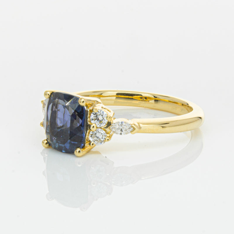 18ct Yellow Gold 2.26ct Sapphire & Diamond Oriana Ring-Ring-Walker & Hall