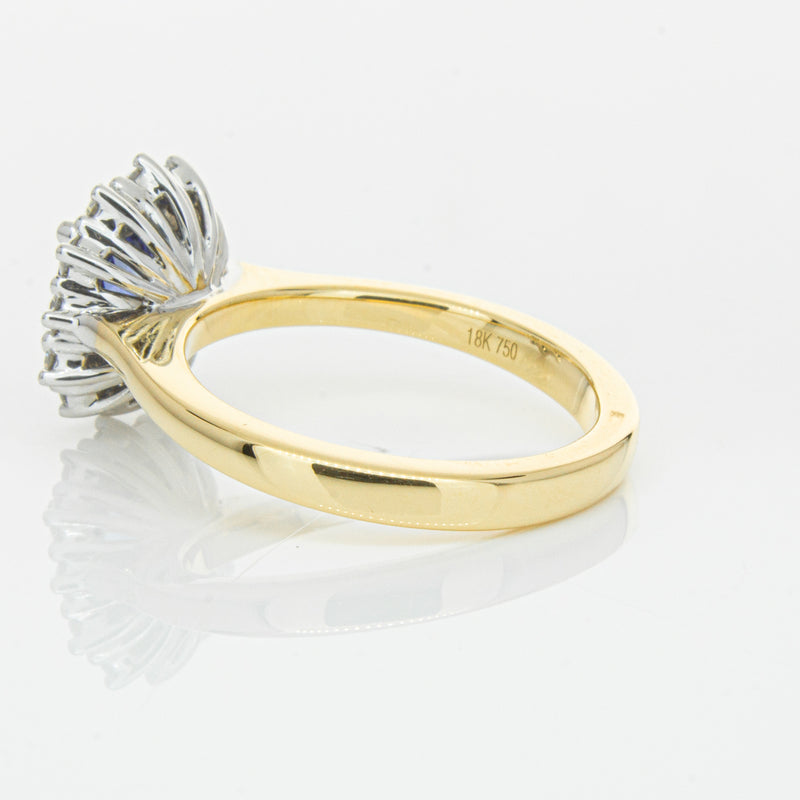 18ct Yellow Gold 1.64ct Sapphire & Diamond Belle Ring-Ring-Walker & Hall