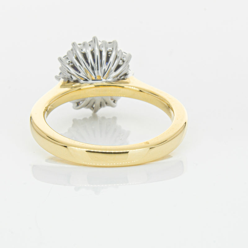 18ct Yellow Gold 1.64ct Sapphire & Diamond Belle Ring-Ring-Walker & Hall