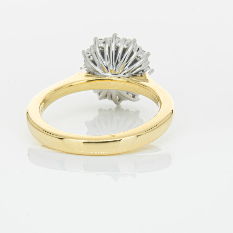 18ct Yellow Gold 1.64ct Sapphire & Diamond Belle Ring-Ring-Walker & Hall