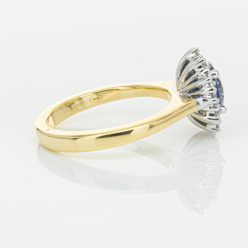 18ct Yellow Gold 1.64ct Sapphire & Diamond Belle Ring-Ring-Walker & Hall