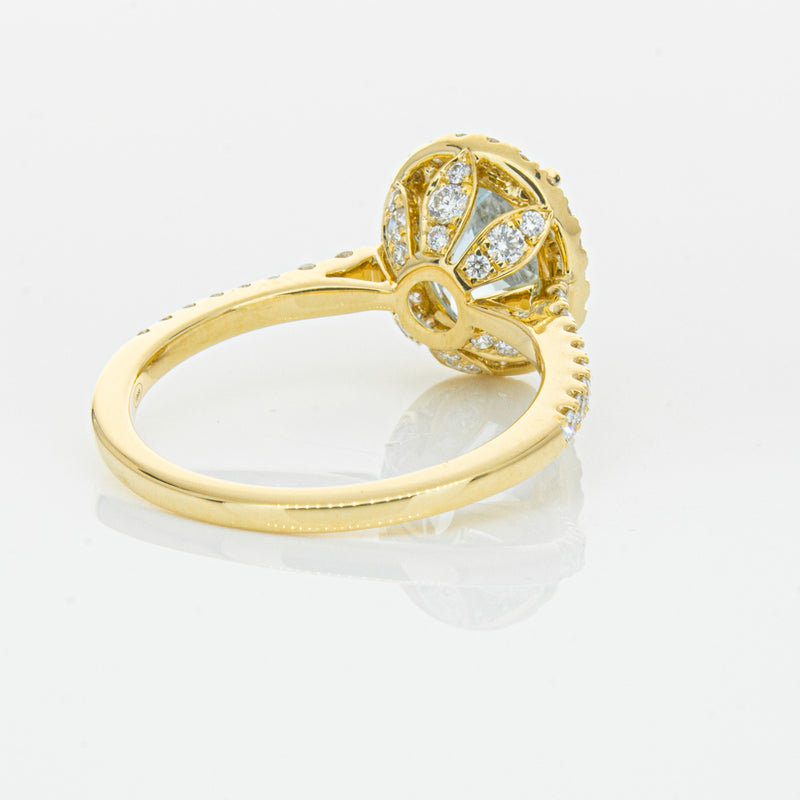 18ct Yellow Gold 1.94ct Aquamarine & Diamond Sierra Ring-Ring-Walker & Hall