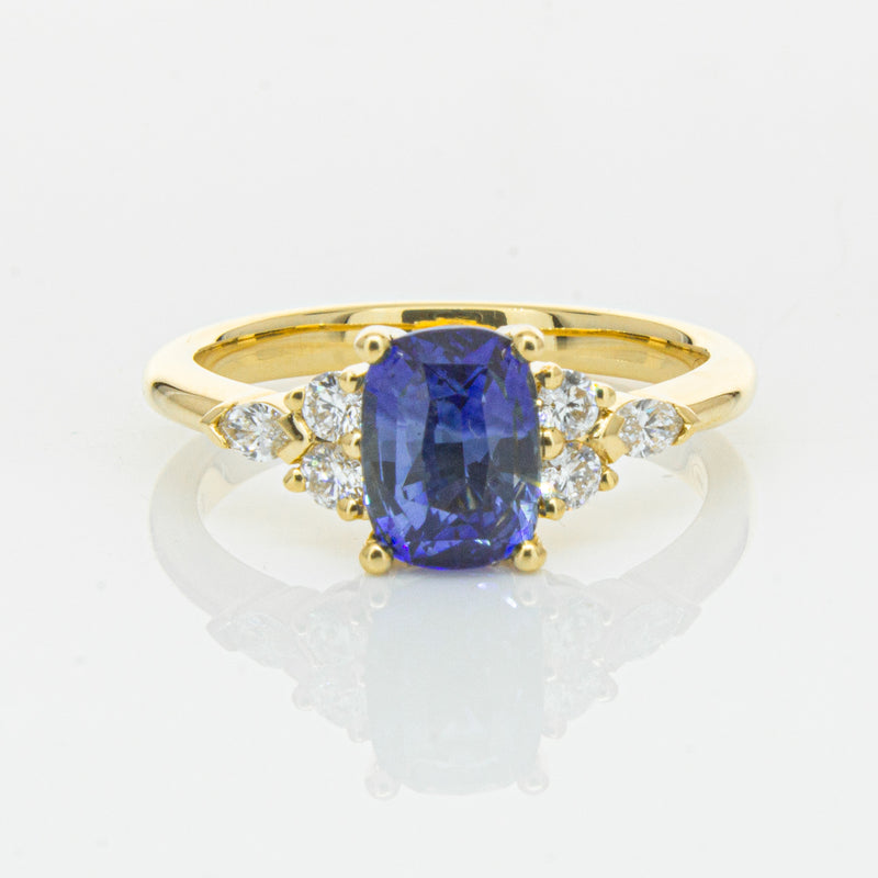 18ct Yellow Gold 2.01ct Sapphire & Diamond Oriana Ring-Ring-Walker & Hall