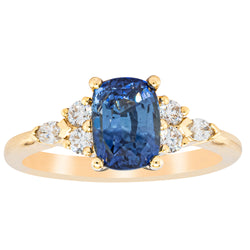 18ct Yellow Gold 2.01ct Sapphire & Diamond Oriana Ring - Ring - Walker & Hall