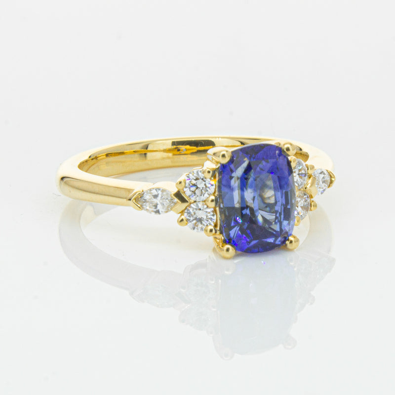 18ct Yellow Gold 2.01ct Sapphire & Diamond Oriana Ring-Ring-Walker & Hall
