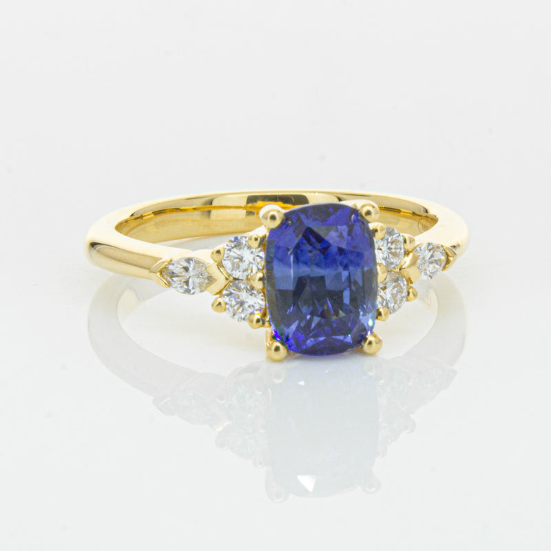 18ct Yellow Gold 2.01ct Sapphire & Diamond Oriana Ring-Ring-Walker & Hall