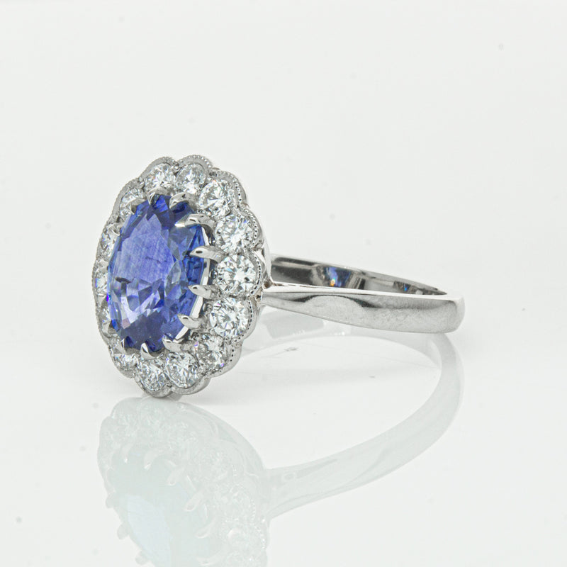 Deja Vu Platinum 2.23ct Sapphire & Diamond Ring-Ring-Walker & Hall