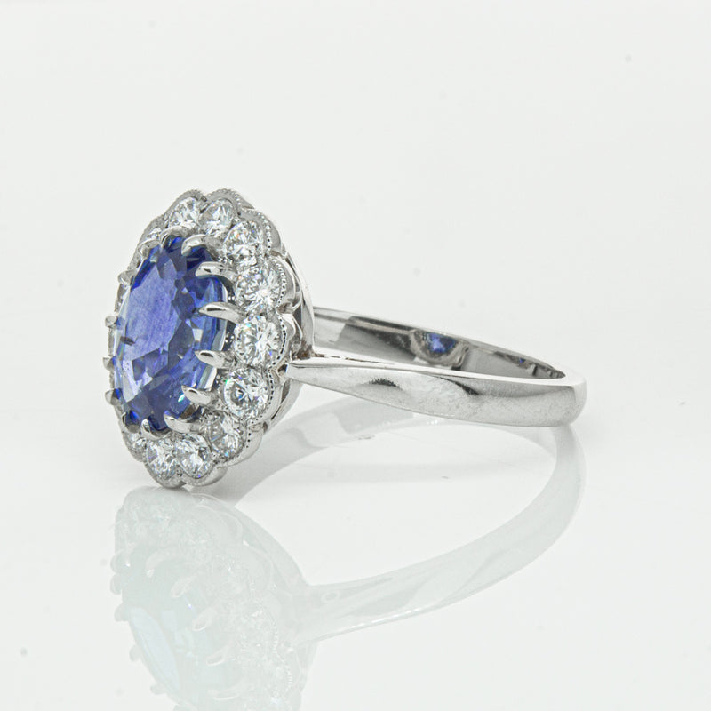 Deja Vu Platinum 2.23ct Sapphire & Diamond Ring-Ring-Walker & Hall