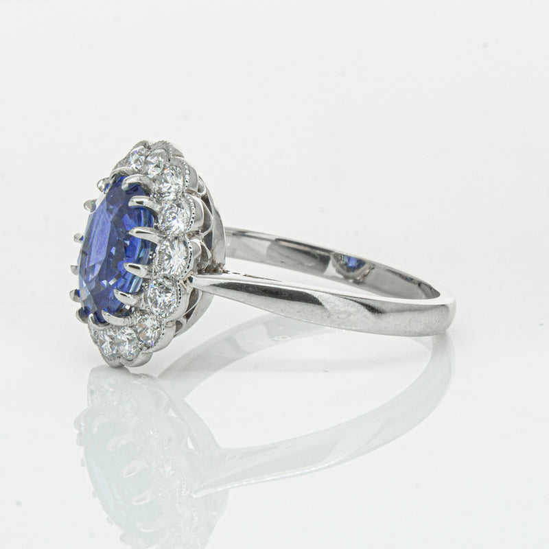 Deja Vu Platinum 2.23ct Sapphire & Diamond Ring-Ring-Walker & Hall