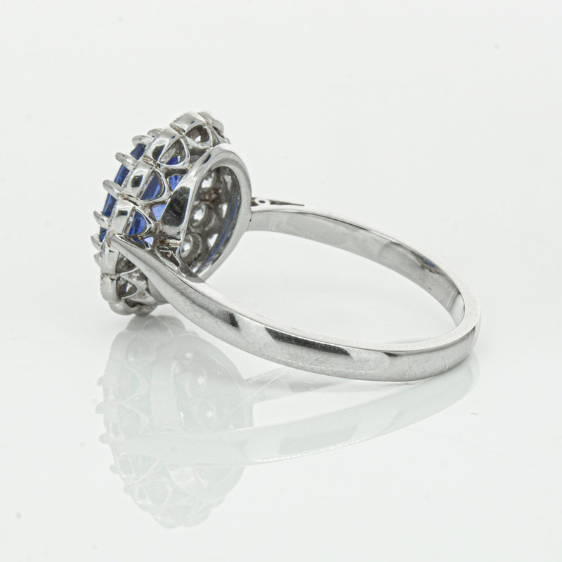 Deja Vu Platinum 2.23ct Sapphire & Diamond Ring-Ring-Walker & Hall